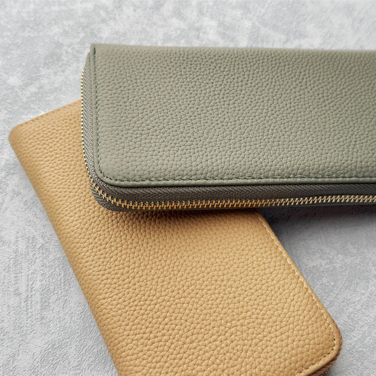 Zip-Around Leather Wallet, Large Clutch Wallet, Fits Phone