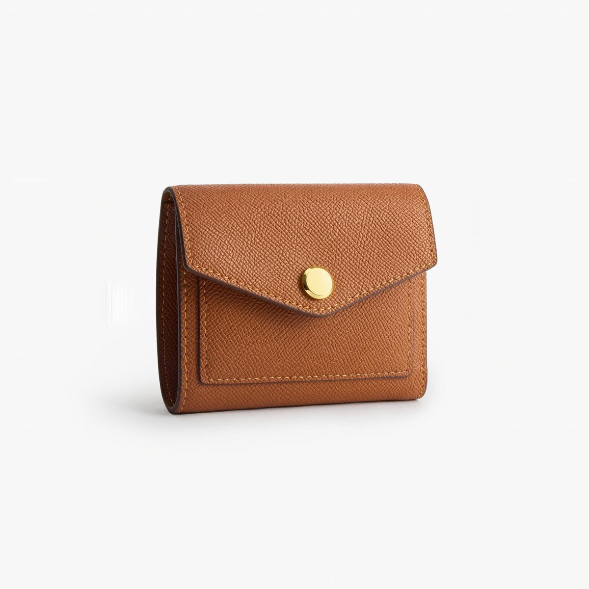 Epsom Leather Bifold Wallet, Cross-Grain Wallet with Coin Zip