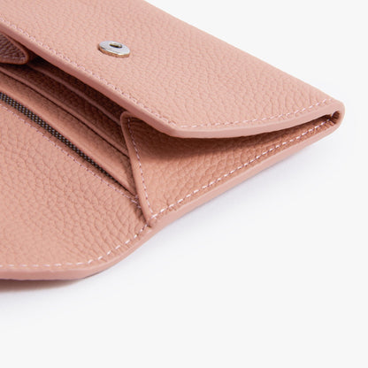 Folded Leather Card Wallet – Compact Snap Wallet for Everyday Carry