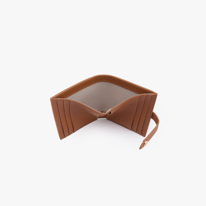 Classic Bifold Leather Wallet – 9 Card Slots with Coin Zip