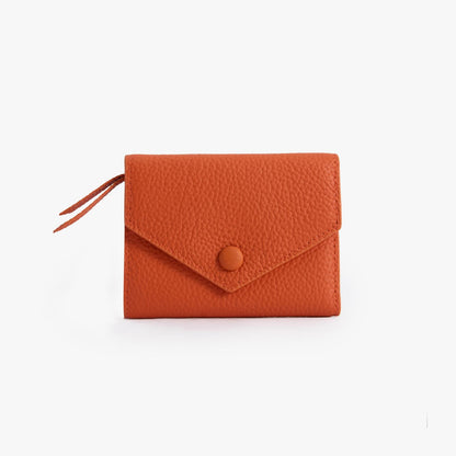 Leather Trifold Wallet for Women – Compact Card & Coin Wallet