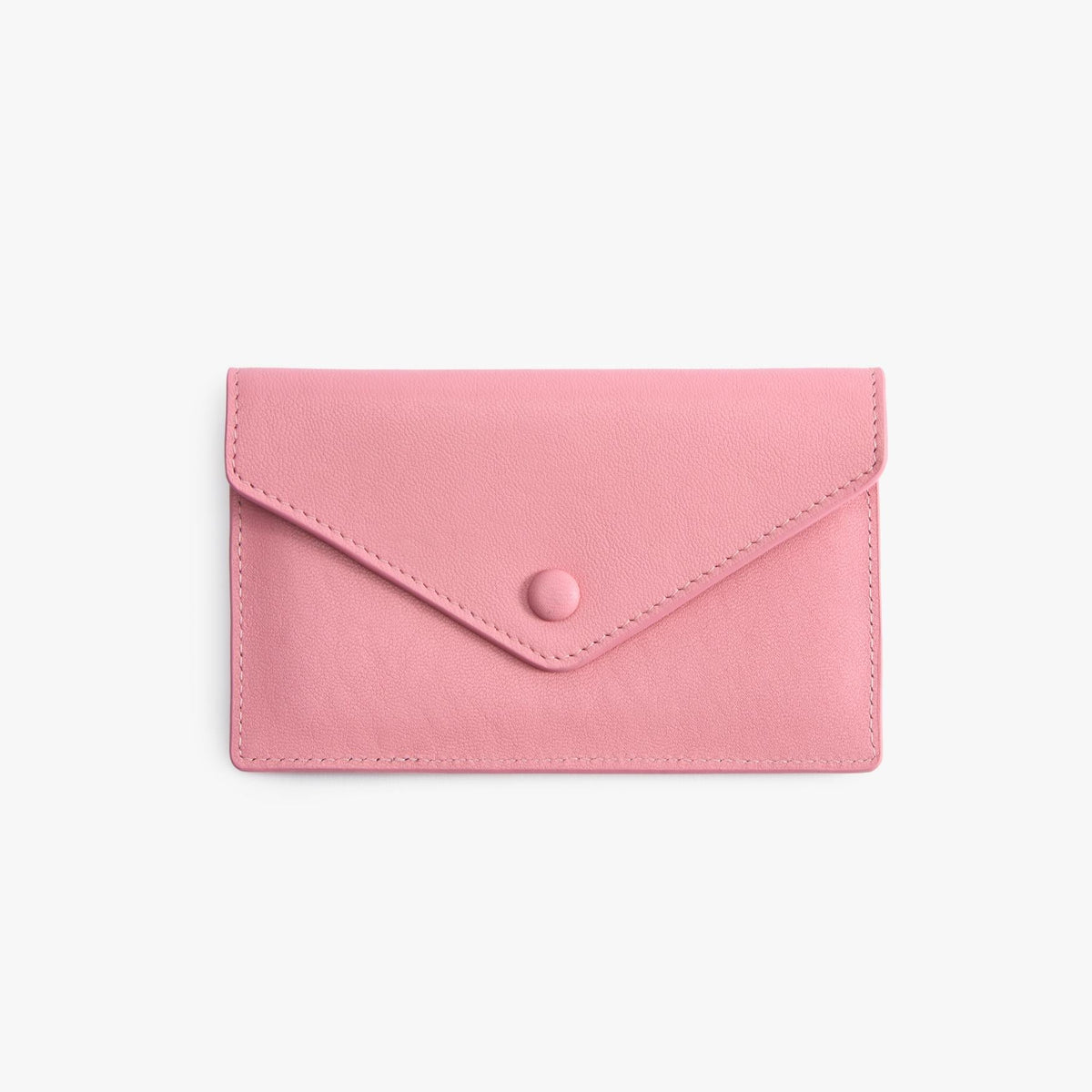 French Cowhide Leather Envelope Wallet, Slim 6-Card Wallet