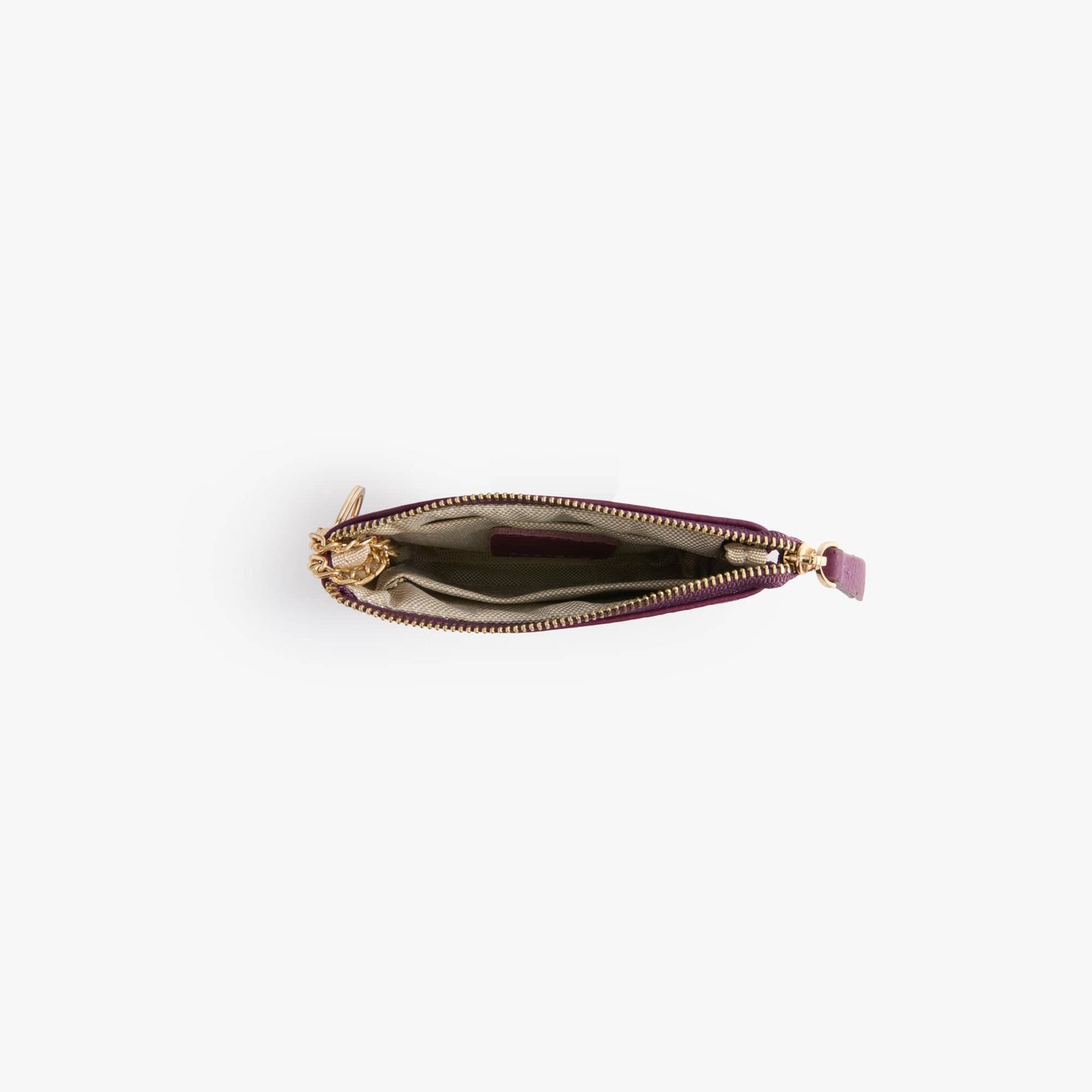 Leather Coin Pouch with Keyring – Small Zip Pouch for Women