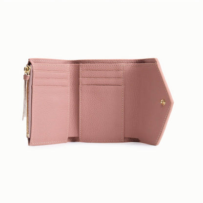 Leather Trifold Wallet for Women – Compact Card & Coin Wallet
