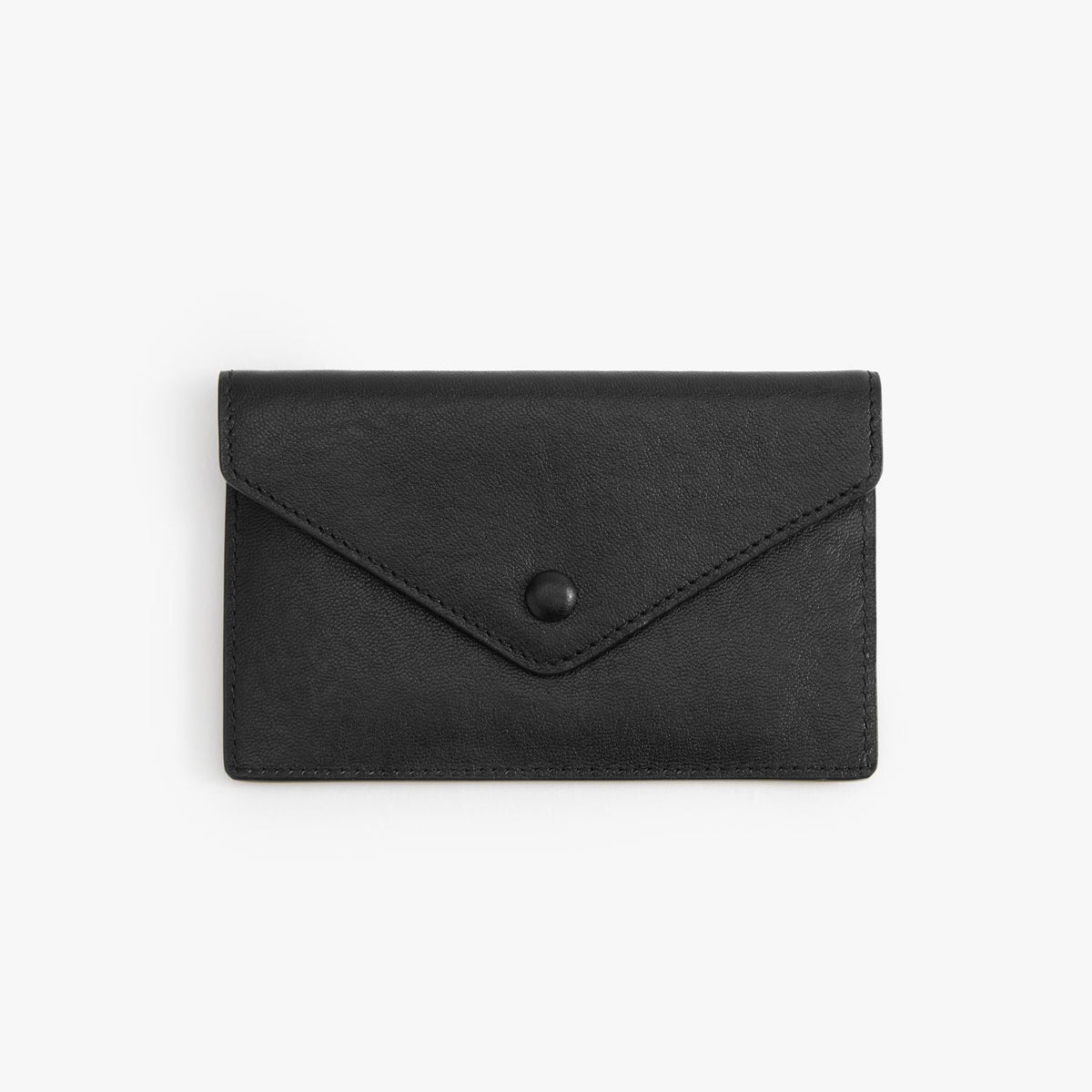 French Cowhide Leather Envelope Wallet, Slim 6-Card Wallet