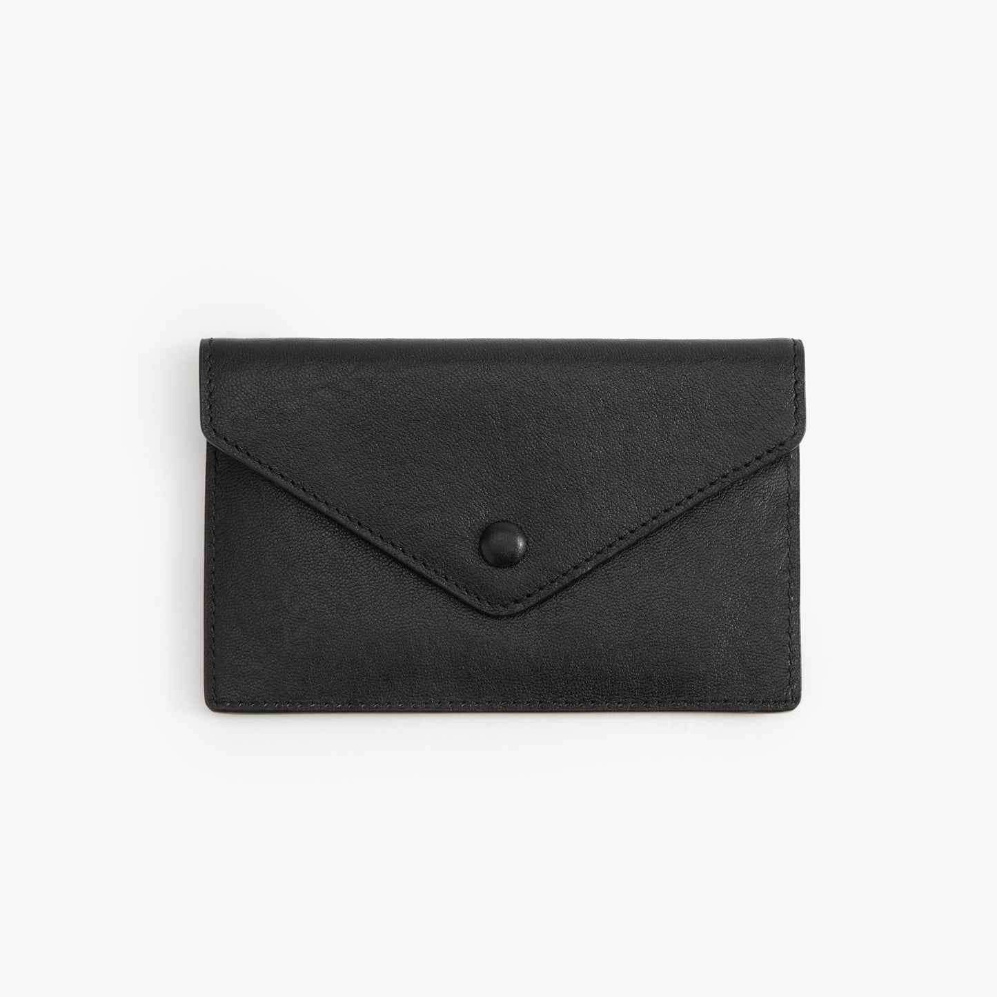 French Cowhide Leather Envelope Wallet – Slim 6-Card Wallet