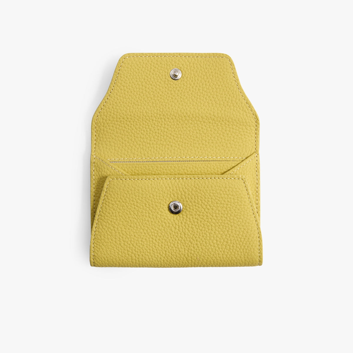 Folded Leather Card Wallet, Compact Snap Wallet for Everyday Carry