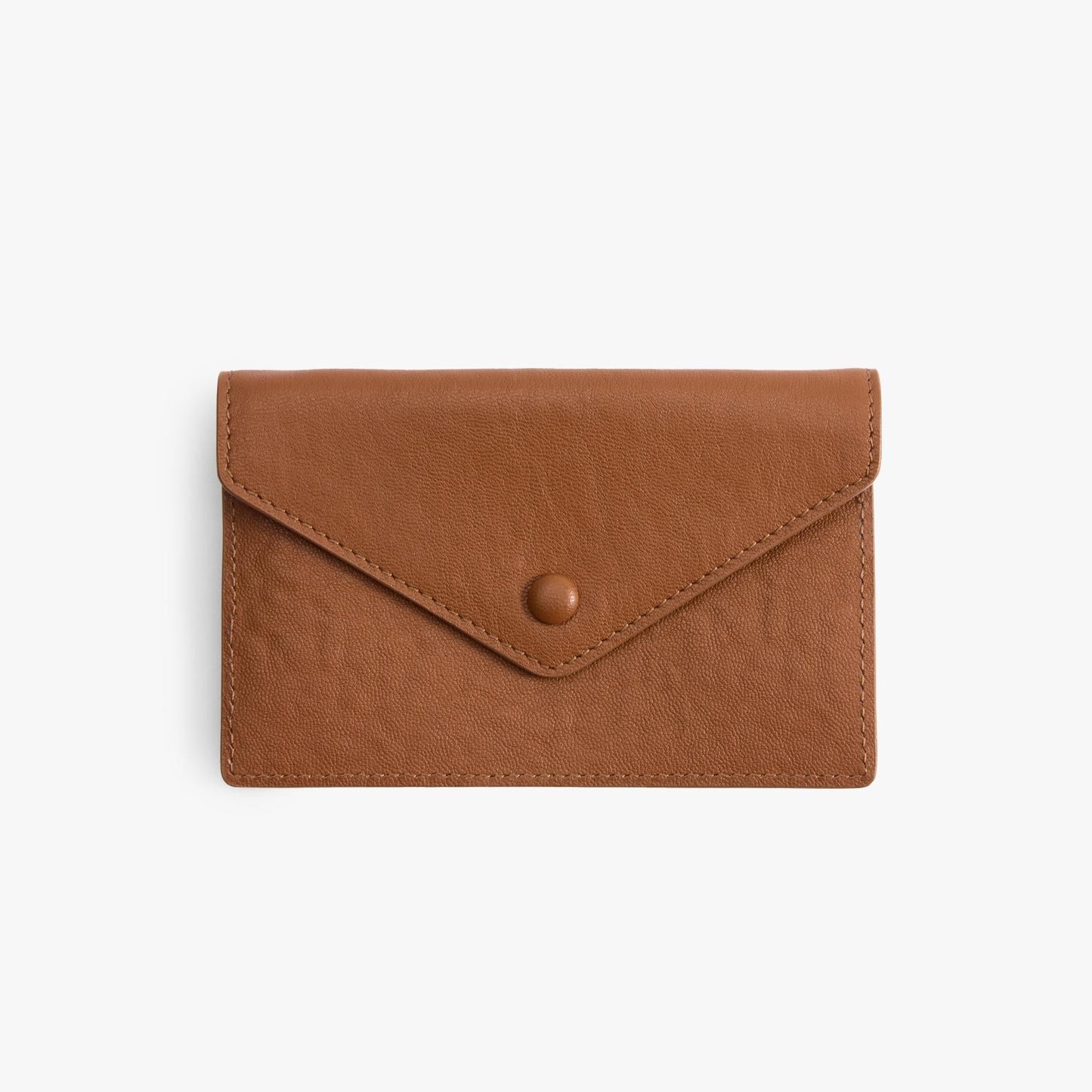 French Cowhide Leather Envelope Wallet – Slim 6-Card Wallet