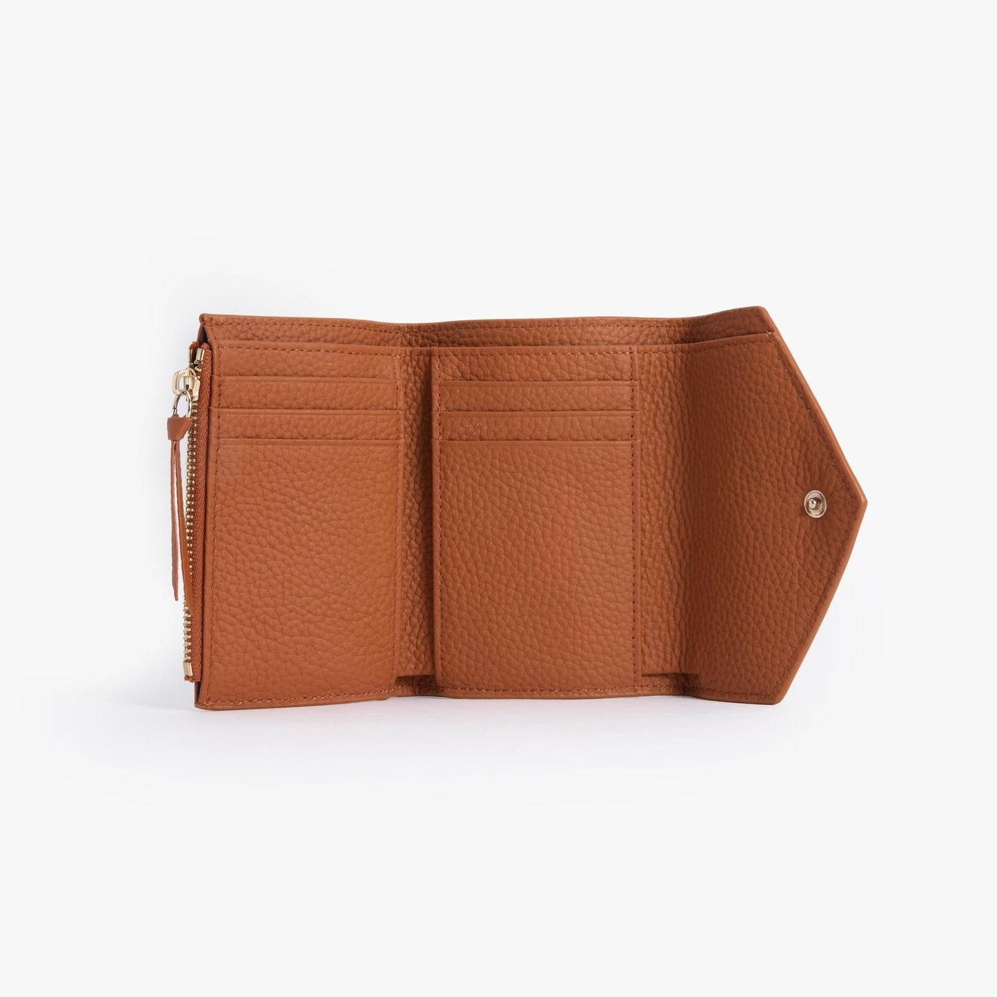 Leather Trifold Wallet for Women – Compact Card & Coin Wallet