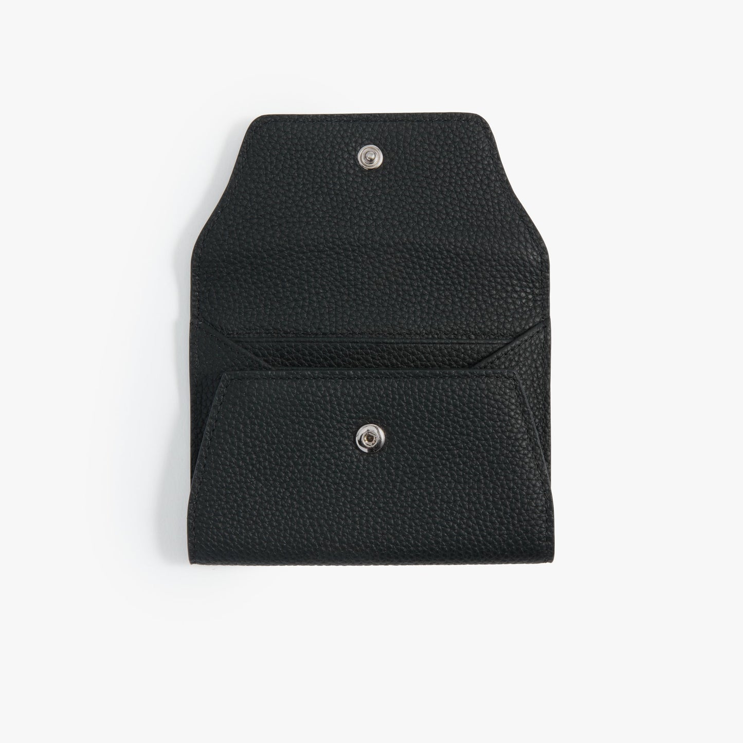 Folded Leather Card Wallet – Compact Snap Wallet for Everyday Carry