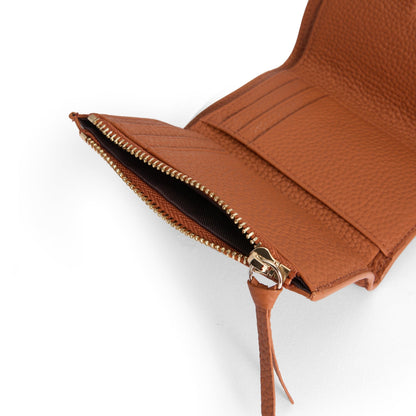 Leather Trifold Wallet for Women – Compact Card & Coin Wallet