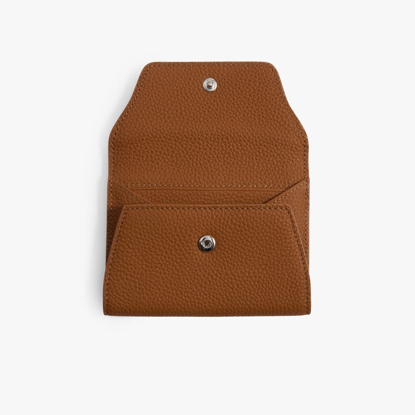 Folded Leather Card Wallet – Compact Snap Wallet for Everyday Carry