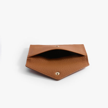 Leather Envelope Wallet – Slim Full-Grain Card Wallet for Women