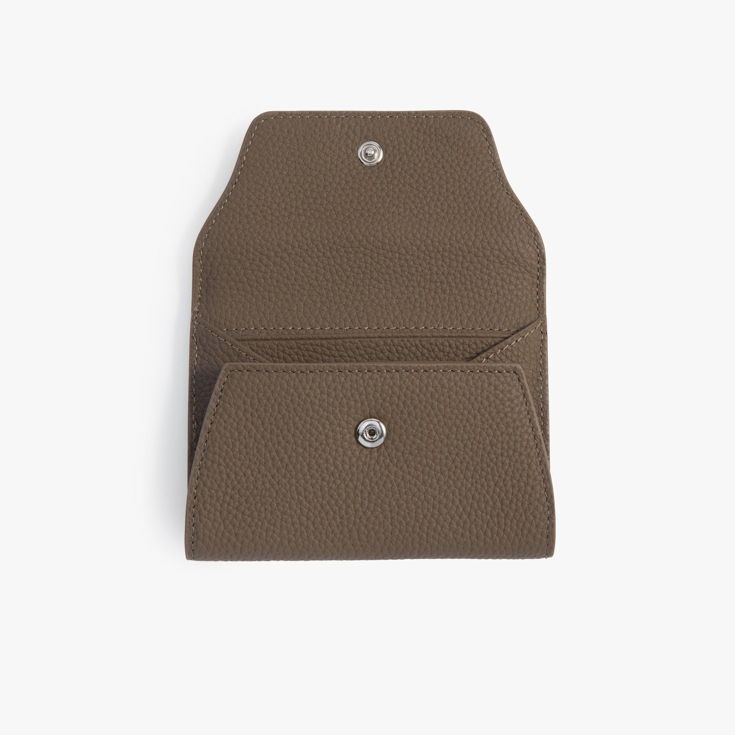 Folded Leather Card Wallet – Compact Snap Wallet for Everyday Carry