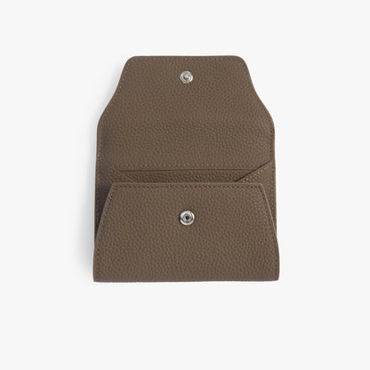Folded Leather Card Wallet – Compact Snap Wallet for Everyday Carry