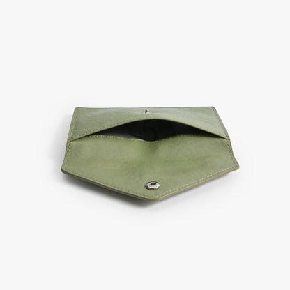 French Cowhide Leather Envelope Wallet – Slim 6-Card Wallet