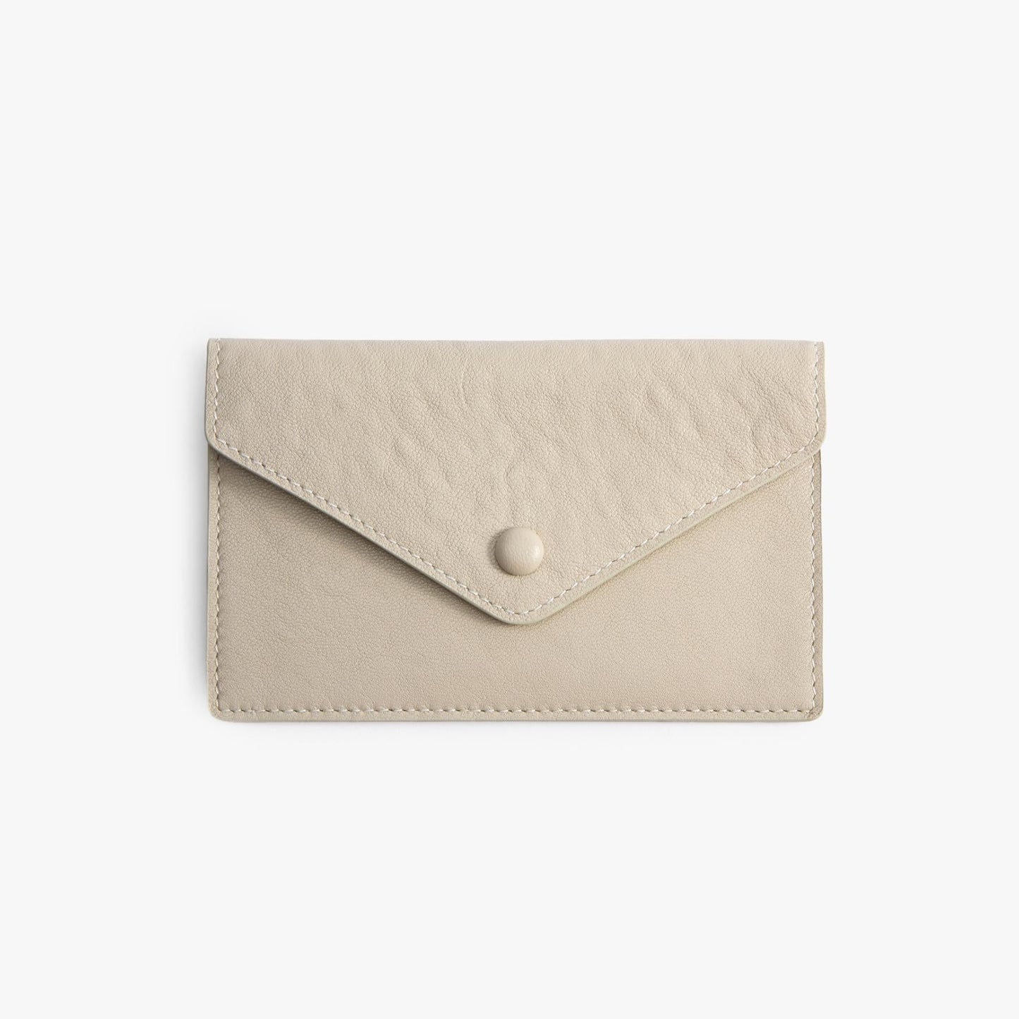 French Cowhide Leather Envelope Wallet – Slim 6-Card Wallet