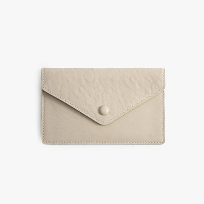 French Cowhide Leather Envelope Wallet – Slim 6-Card Wallet