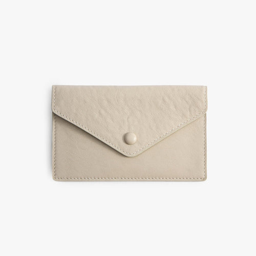 French Cowhide Leather Envelope Wallet – Slim 6-Card Wallet
