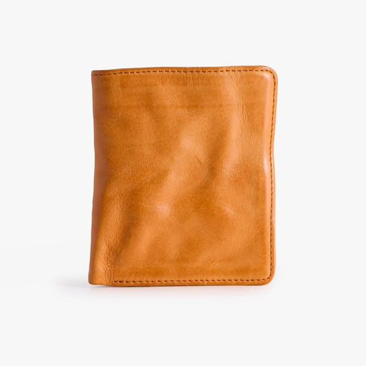 Slim Bifold Leather Wallet – Vegetable-Tanned with ID Slot