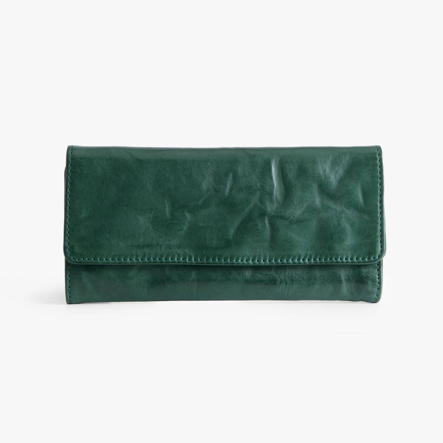 Vegetable-Tanned Leather Long Wallet – Slim Bifold for Men & Women