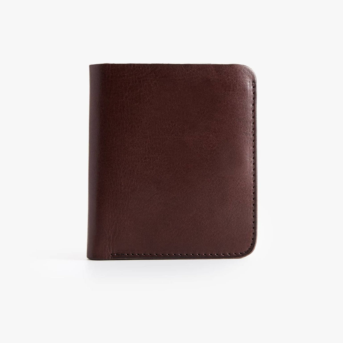 Leather Bifold Wallet with Coin Pocket, Vegetable-Tanned