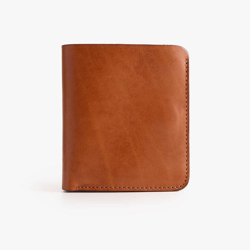 Leather Bifold Wallet with Coin Pocket – Vegetable-Tanned
