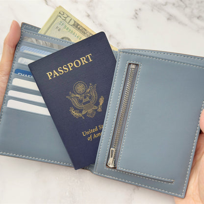 Leather Passport Wallet – Travel Wallet with 7 Card Slots