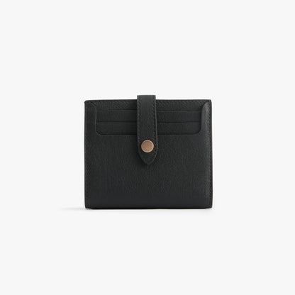 Classic Bifold Leather Wallet – 9 Card Slots with Coin Zip