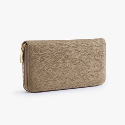 Zip-Around Leather Wallet – Large Clutch Wallet, Fits Phone