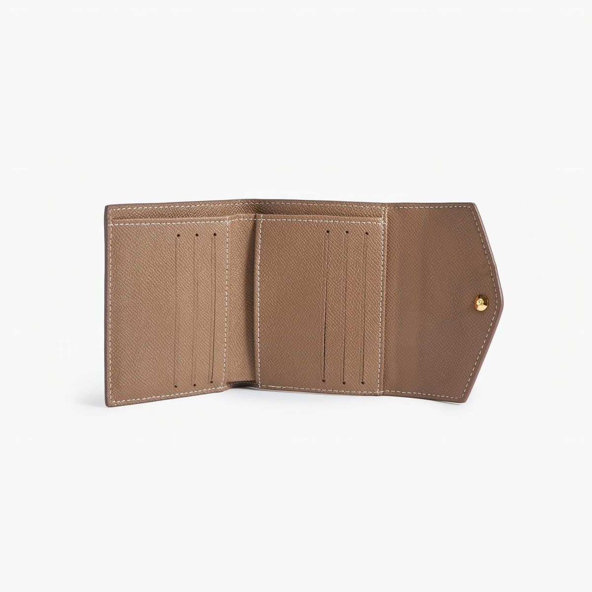 Epsom Leather Bifold Wallet, Cross-Grain Wallet with Coin Zip