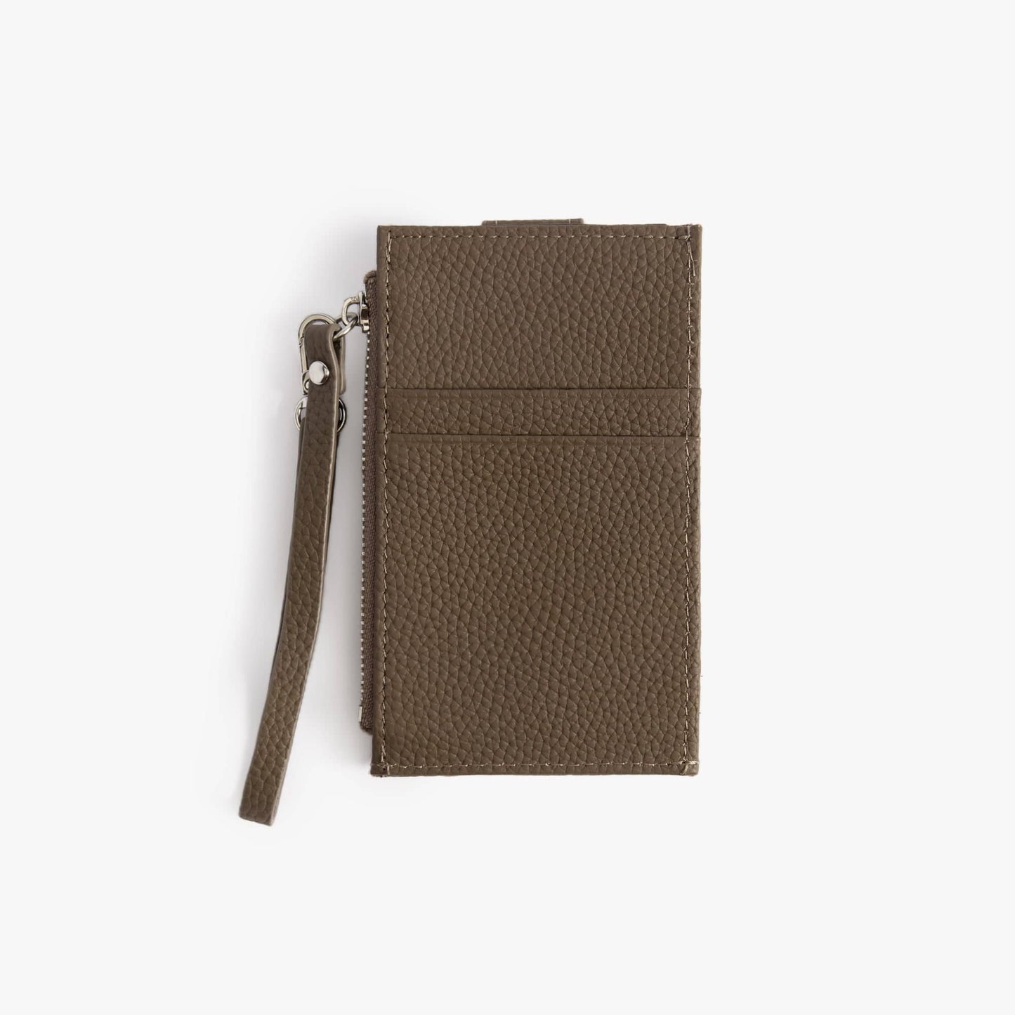 Leather Card Holder with ID Window – Snap Wallet with Strap