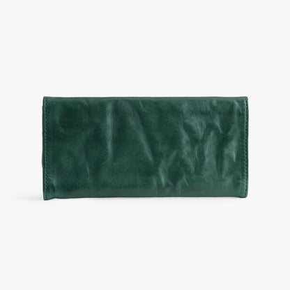 Vegetable-Tanned Leather Long Wallet – Slim Bifold for Men & Women