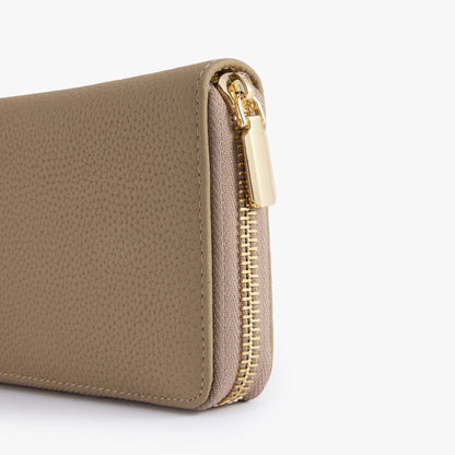 Zip-Around Leather Wallet – Large Clutch Wallet, Fits Phone