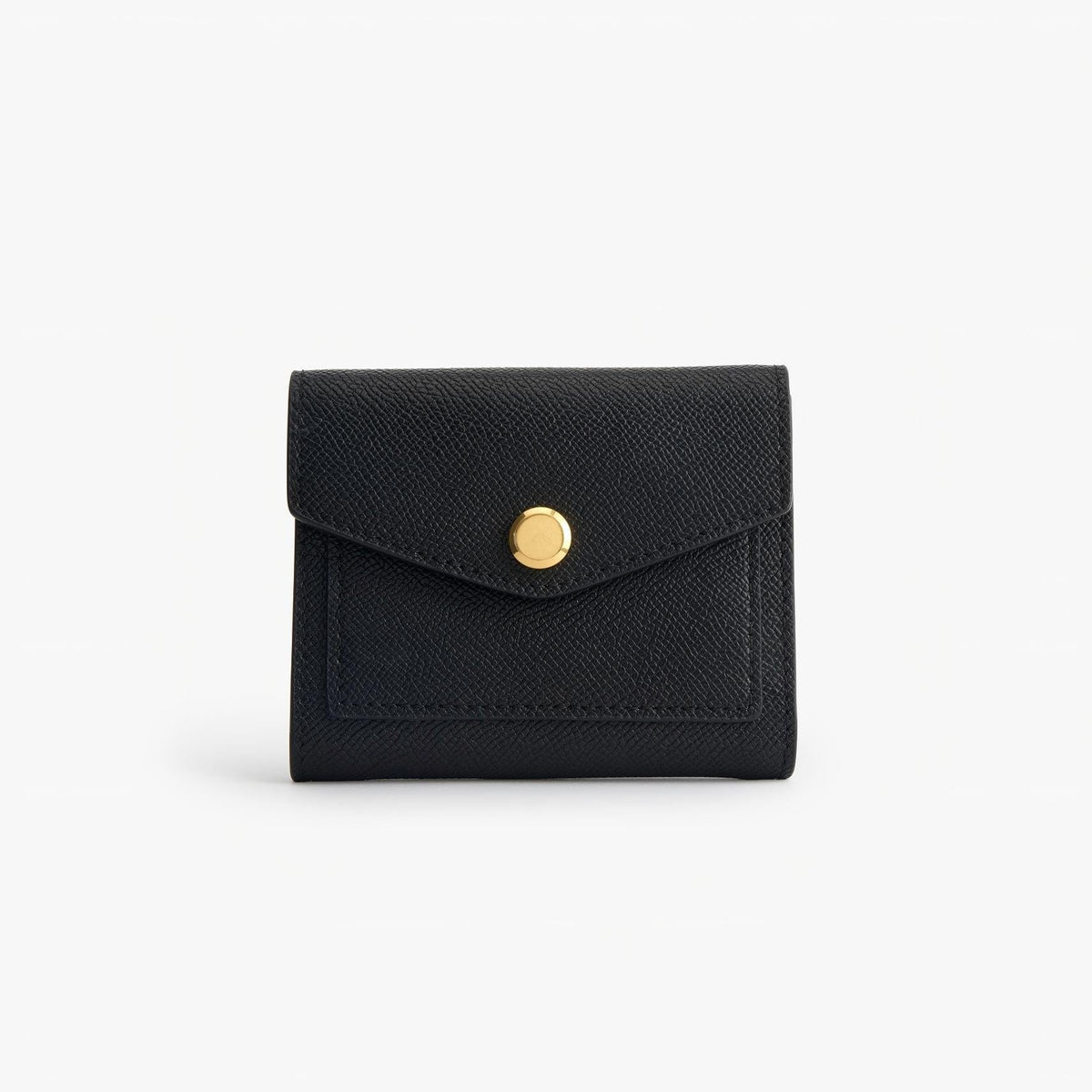 Epsom Leather Bifold Wallet, Cross-Grain Wallet with Coin Zip