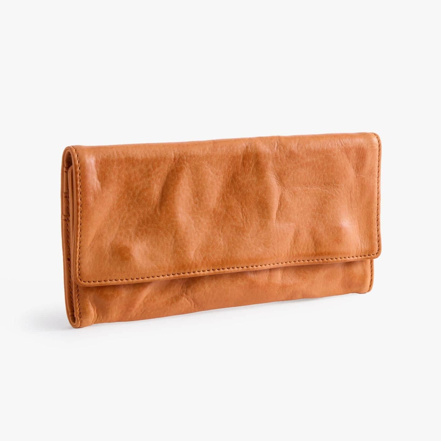 Vegetable-Tanned Leather Long Wallet – Slim Bifold for Men & Women
