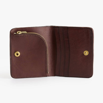 Leather Bifold Wallet with Coin Pocket – Vegetable-Tanned