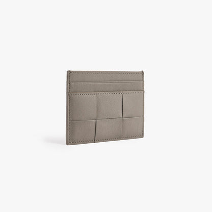 Handmade Woven Leather Card Holder – Slim Minimalist Wallet