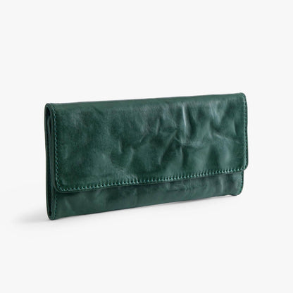 Vegetable-Tanned Leather Long Wallet – Slim Bifold for Men & Women