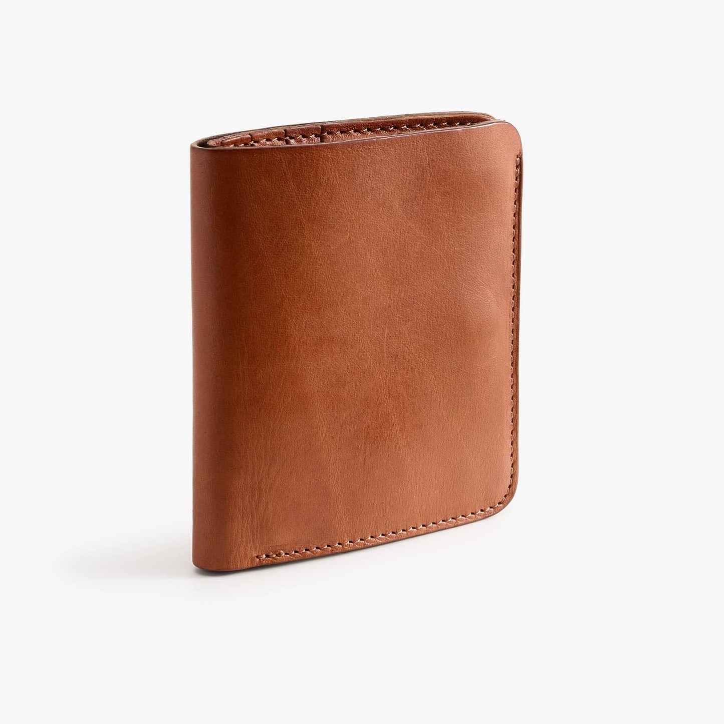 Leather Bifold Wallet with Coin Pocket – Vegetable-Tanned