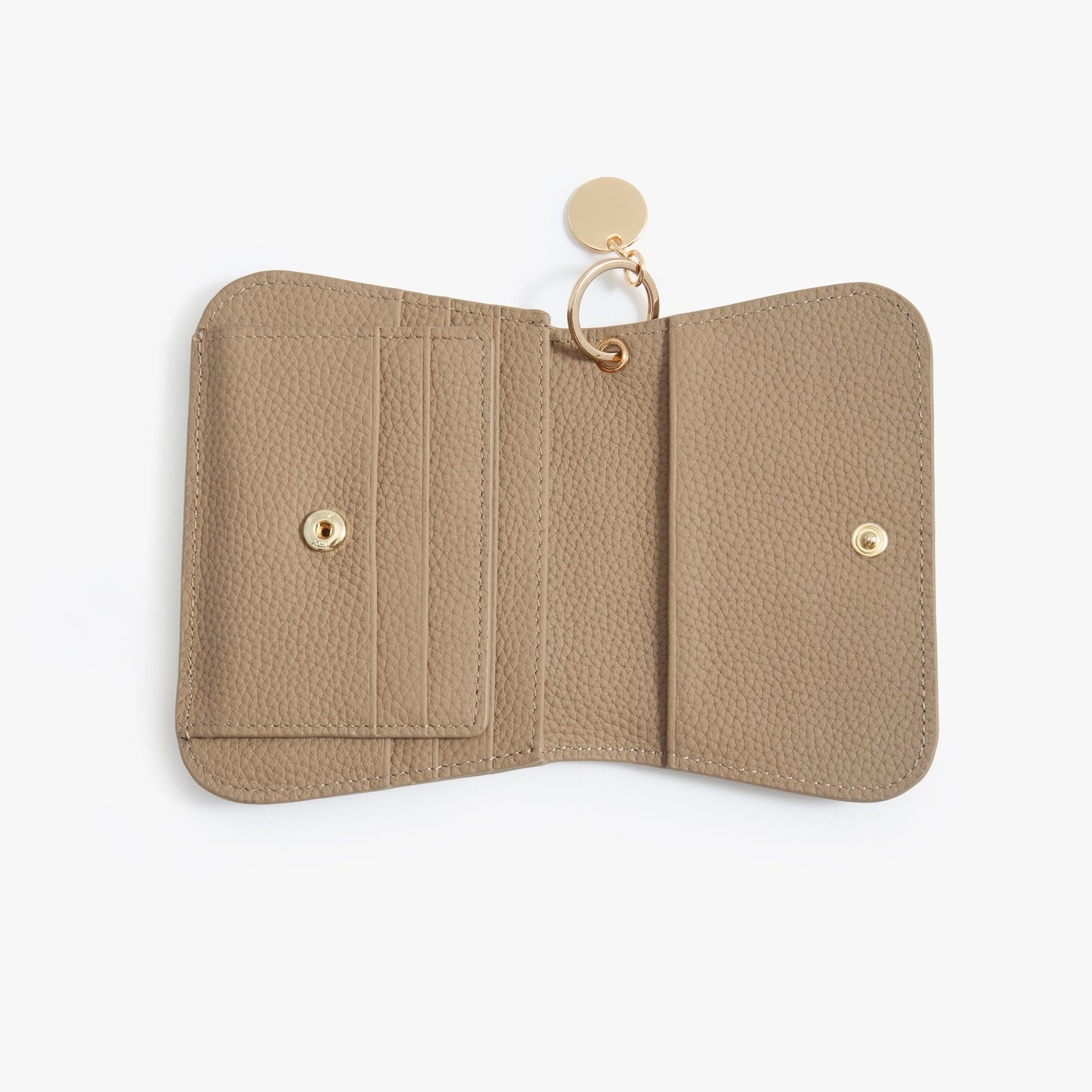 Leather Keychain Wallet for Women – Slim Card Holder with Coin Zip
