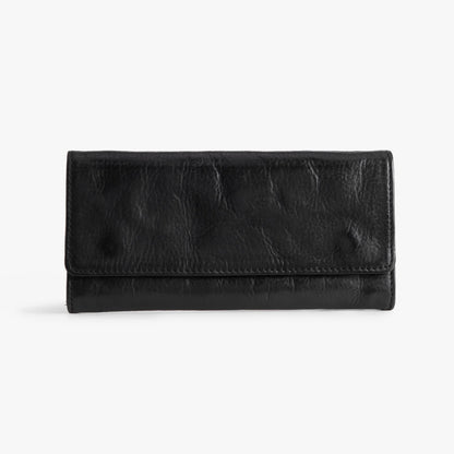 Vegetable-Tanned Leather Long Wallet – Slim Bifold for Men & Women