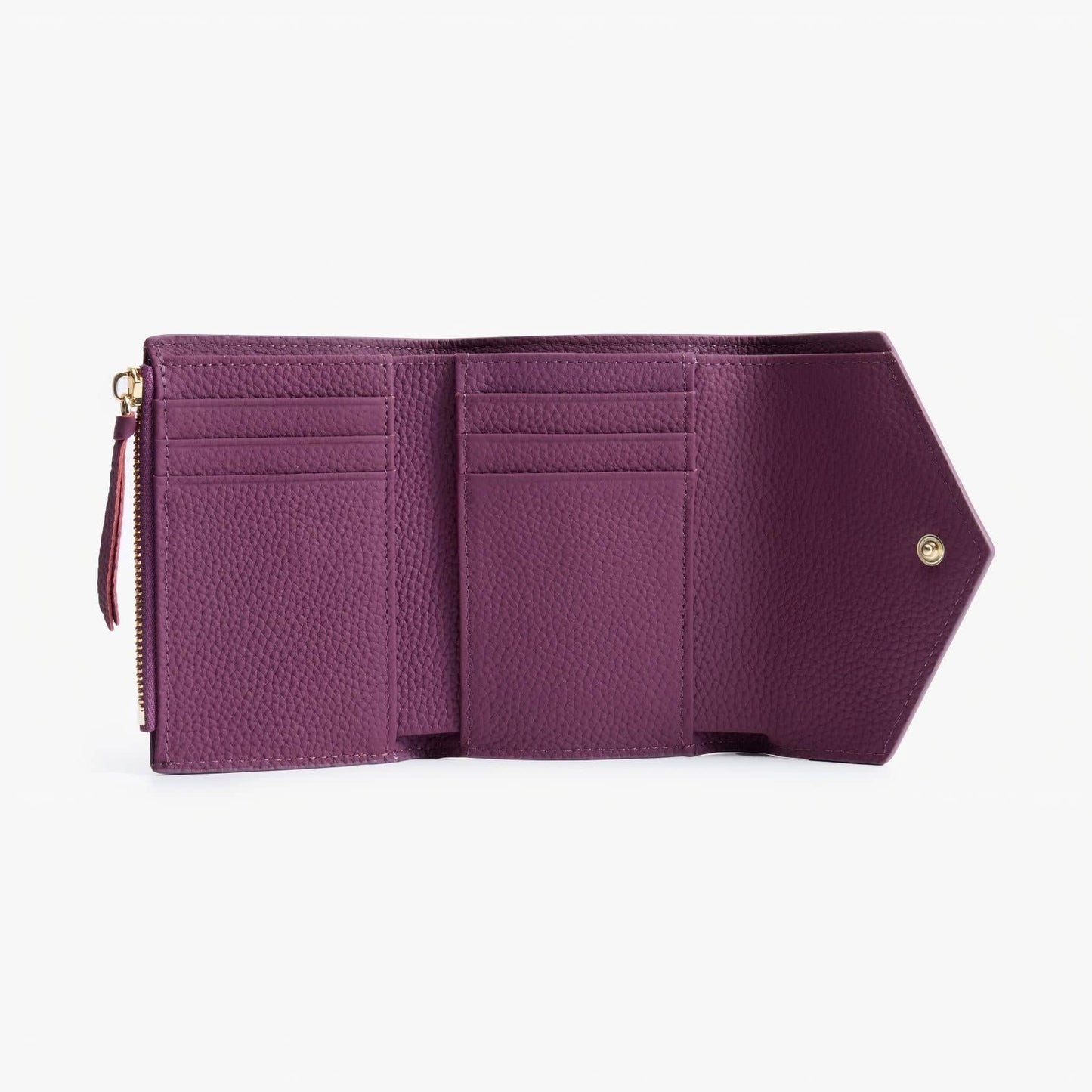 Leather Trifold Wallet for Women – Compact Card & Coin Wallet