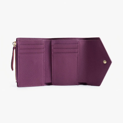 Leather Trifold Wallet for Women – Compact Card & Coin Wallet
