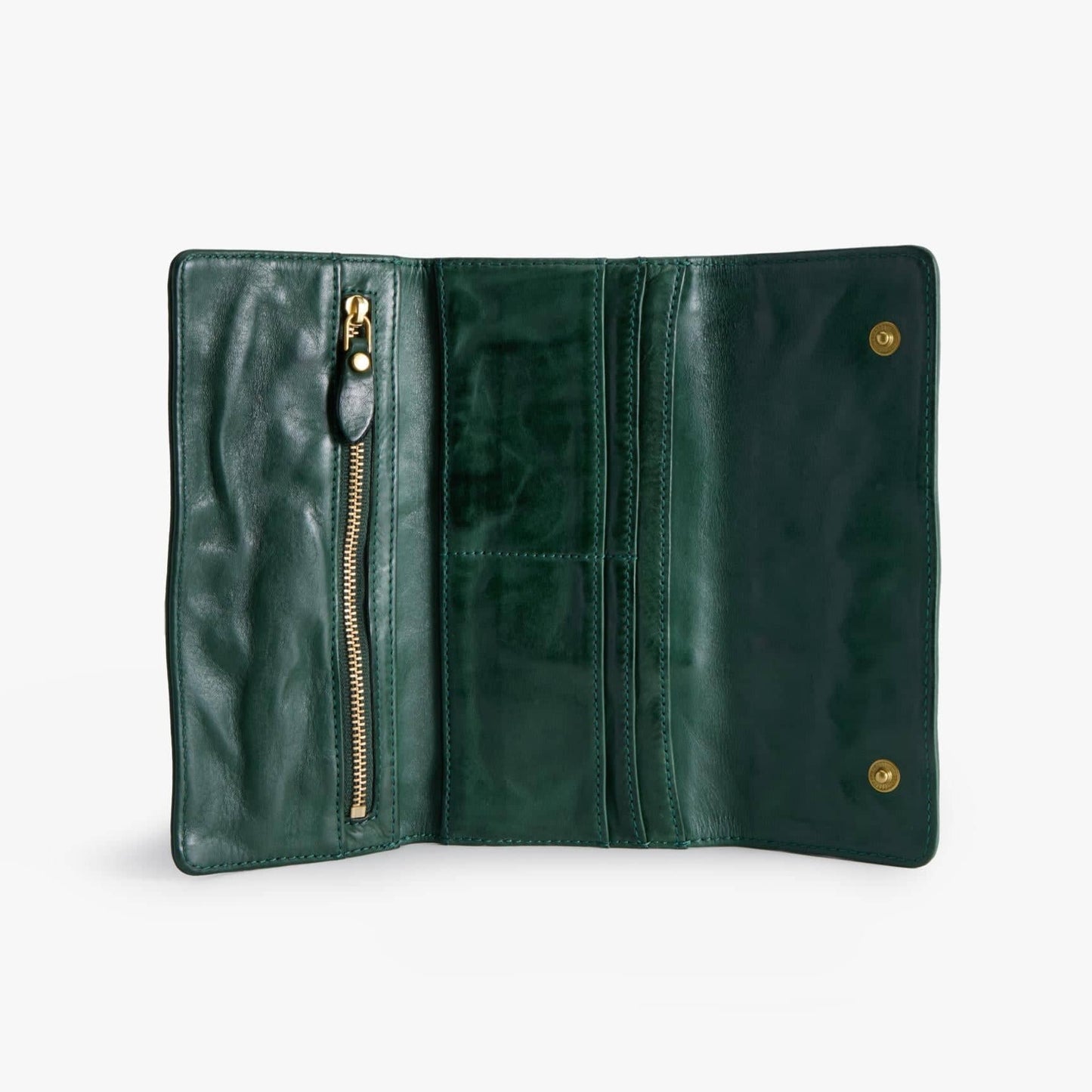 Vegetable-Tanned Leather Long Wallet – Slim Bifold for Men & Women