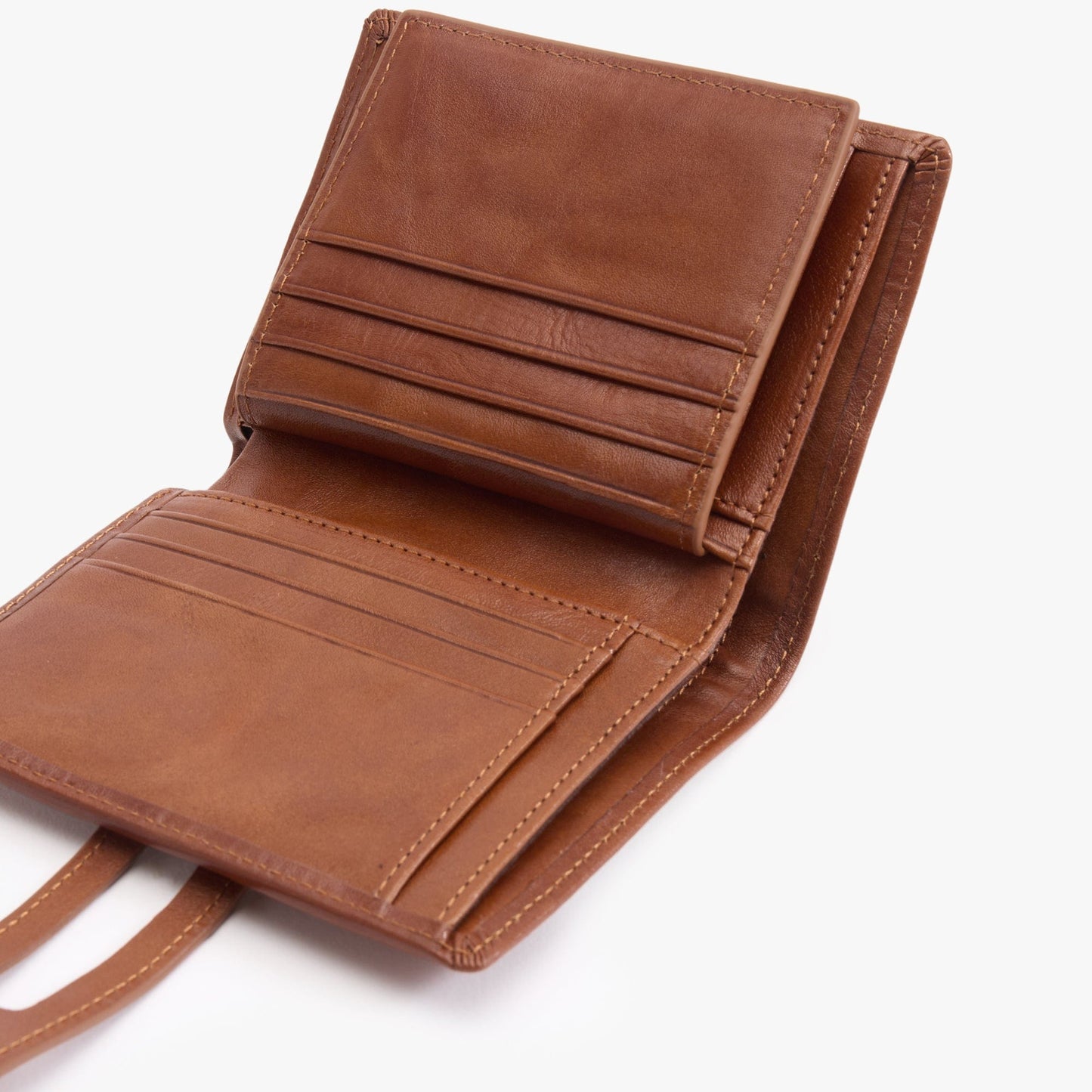 Retro Leather Wallet – 15 Card Slots, Vegetable-Tanned