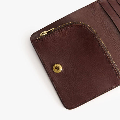 Leather Bifold Wallet with Coin Pocket – Vegetable-Tanned
