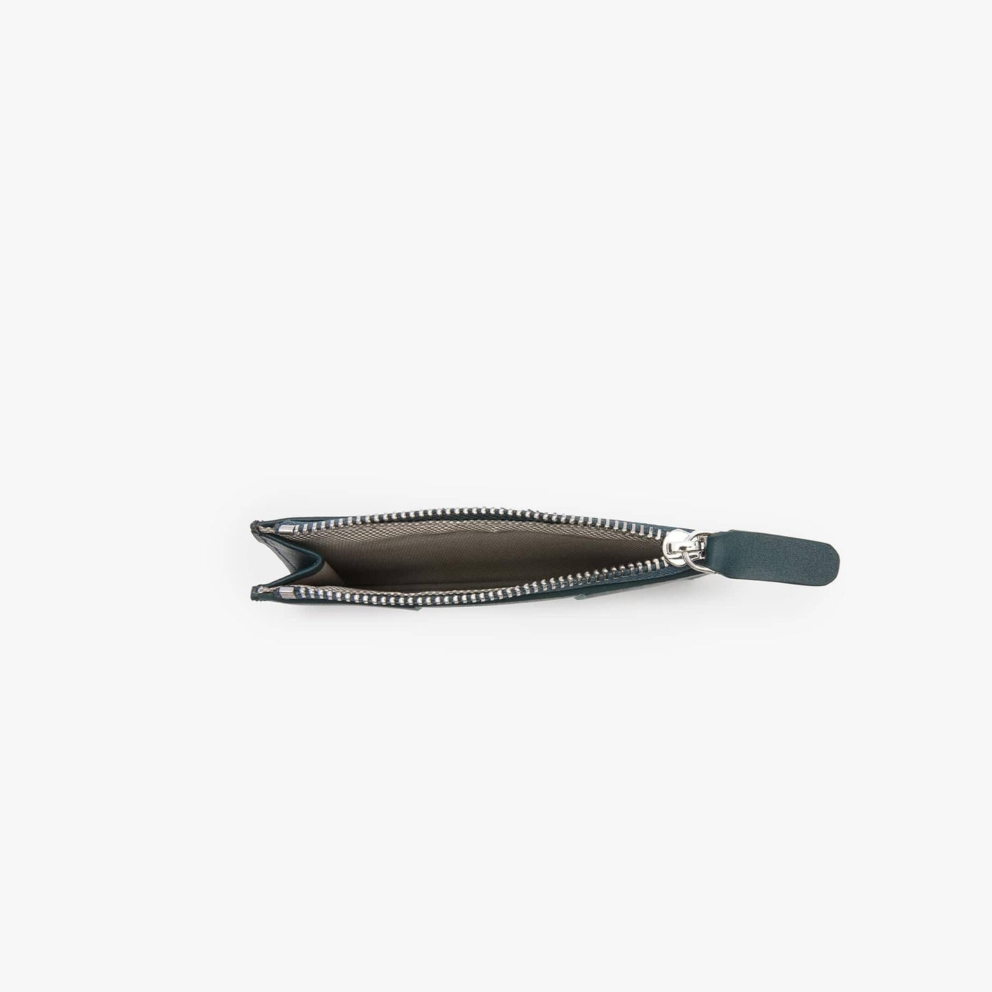 Woven Leather Card Holder with Zip – Handmade Slim Wallet