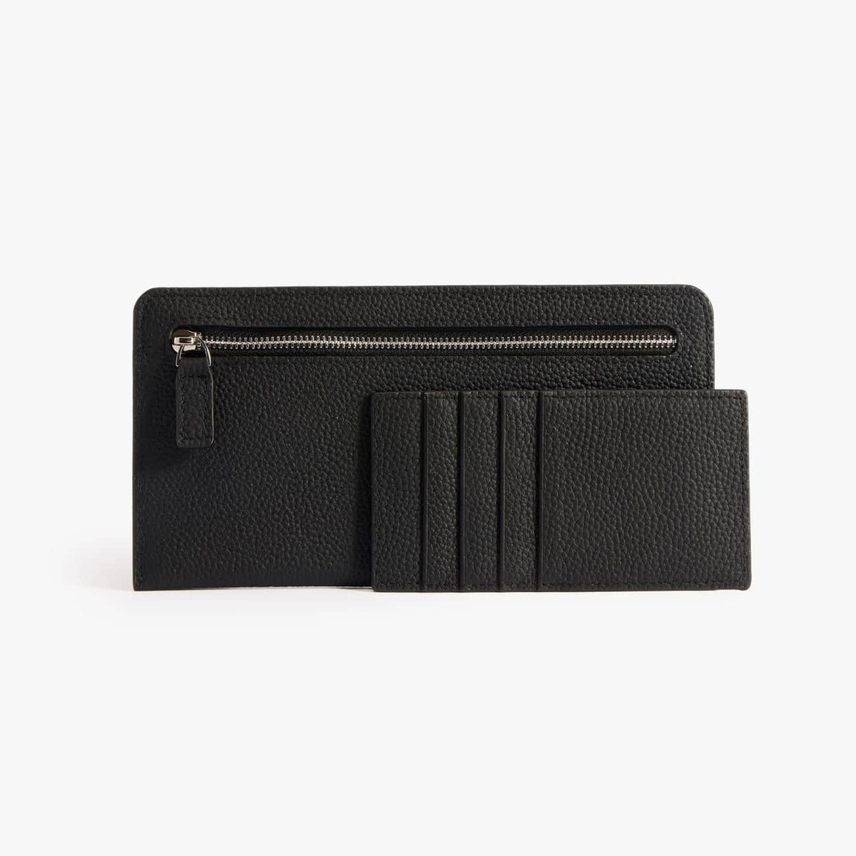 Slim Long Wallet with Detachable Card Holder, Fits Phone
