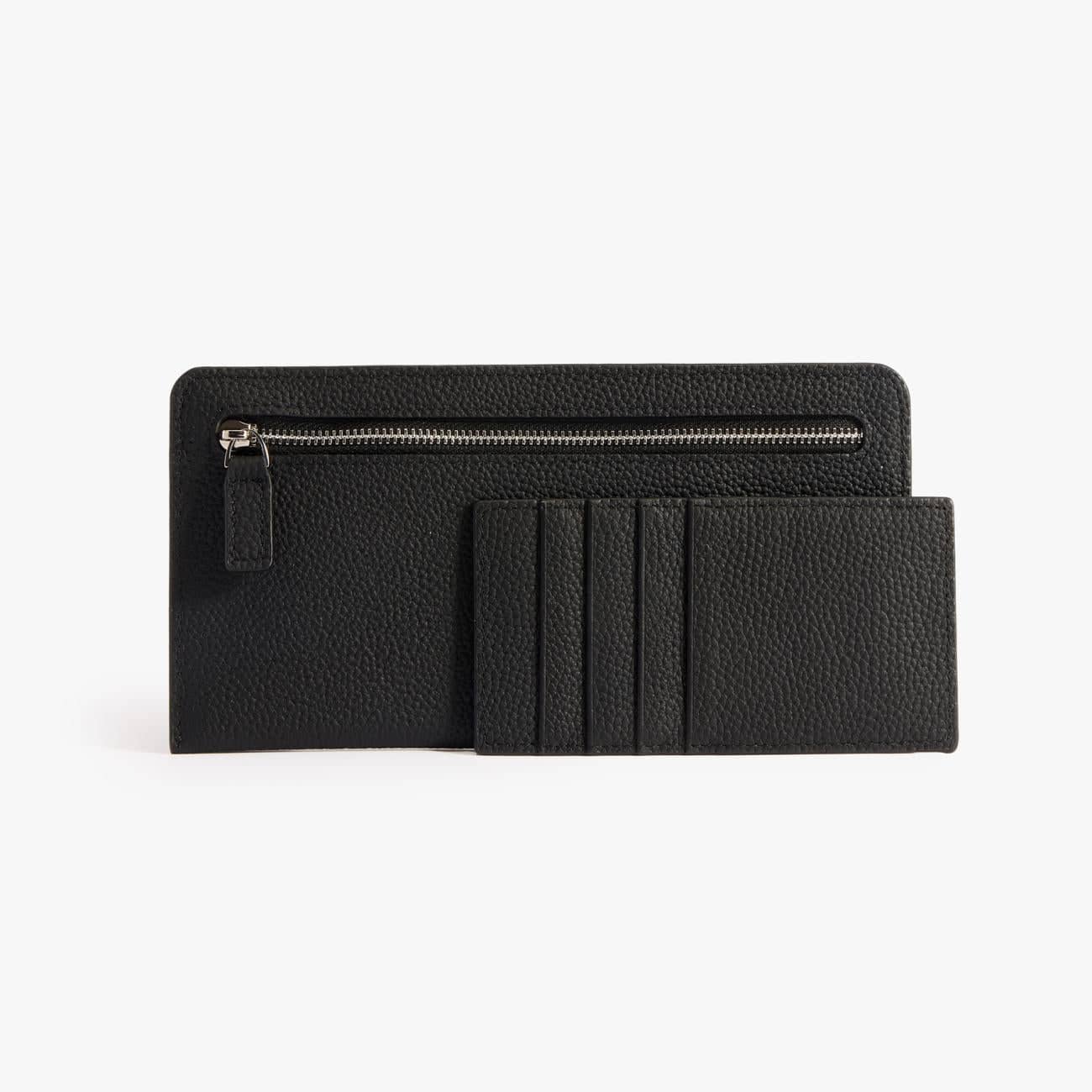 Slim Long Wallet with Detachable Card Holder – Fits Phone